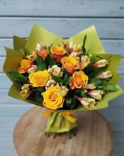 Букет цветов из:  Альстромерии и Розы в Горки-10