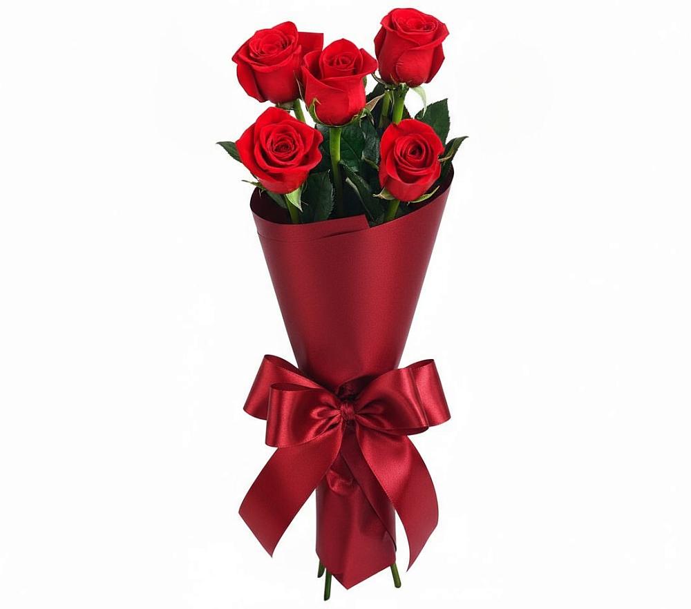 Букет 5 Красных роз Эдлесс Лав в Горки-10