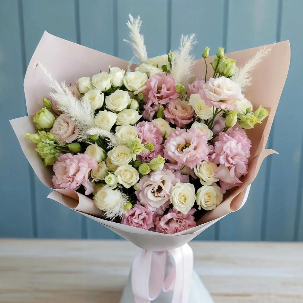 Букет цветов из: Альстромерии и Розы в Горки-10