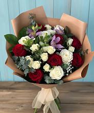 Букет цветов из:  Розы и Альстромерии в Горки-10