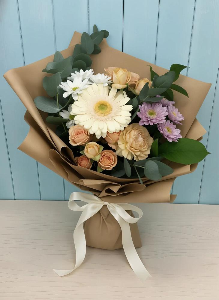 Букет цветов из: Герберы и Хризантемы в Горки-10