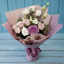 Букет цветов из:  Розы и Лизиантусы в Горки-10