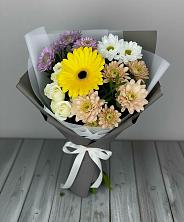 Букет цветов из:  Розы, Герберы и Хризантемы в Горки-10