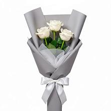 Букет 3 белые розы в Горки-10