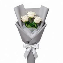 Букет 3 белые розы в Горки-10