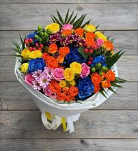 Букет цветов из:  Розы и Хризантемы в Горки-10