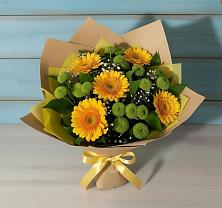 Букет цветов из:  Герберы и Хризантемы в Горки-10