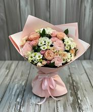 Букет цветов из:  Гвоздики, Розы и Хризантемы в Горки-10