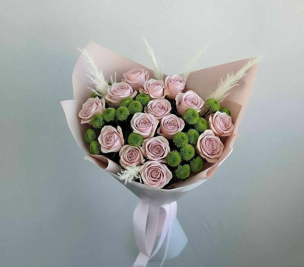 Букет цветов из: Розы и Хризантемы в Горки-10