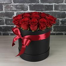 Цветочная композиция из Розы в шляпной коробке в Горки-10