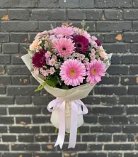 Букет цветов из:  Герберы и Хризантемы в Горки-10