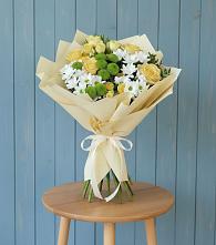 Букет цветов из:  Хризантемы и Розы в Горки-10