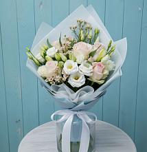 Букет цветов из:  Розы и Лизиантусы в Горки-10